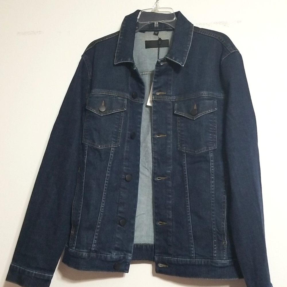 J Brand Denim Trucker Jean Jacket New Indigo Darkas Washed Blue - NWT
